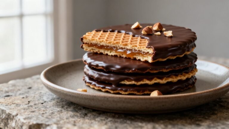 Chocolate Dipped Stroopwafel Recipe | Sweet Gourmet Waffle Treat