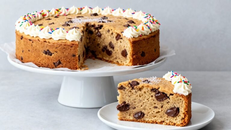 Easy Chocolate Chip Cookie Cake Recipe | Thick Bakery-Style Party Dessert
