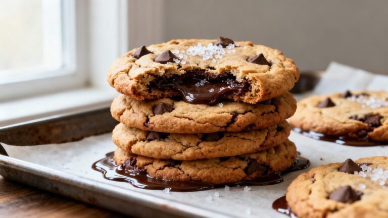 Giant Chocolate Chip Cookies Recipe | Gooey Oversized Bakery Cookies